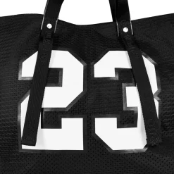 Bags*Off White Off Mesh Tote in Black