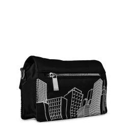 Bags*Off White Off Shoulder Bag in Black