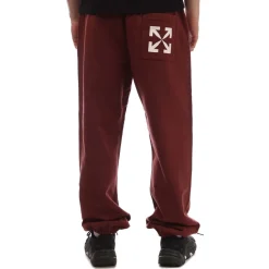 Trousers*Off White Single Arrow Pocket Slim Sweatpants in Red