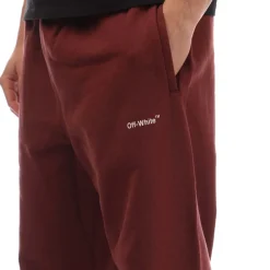 Trousers*Off White Single Arrow Pocket Slim Sweatpants in Red