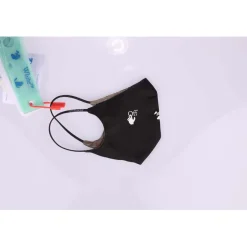 Gloves-Scarves-Umbrellas*Off White Swimming Simple Mask in Black-White