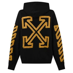 Hoodies*Off White Tape Hoodie in Black