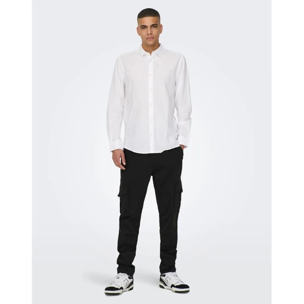 Trousers*Only and Sons Dean Regular Fit Cargo Combat Pants in Black