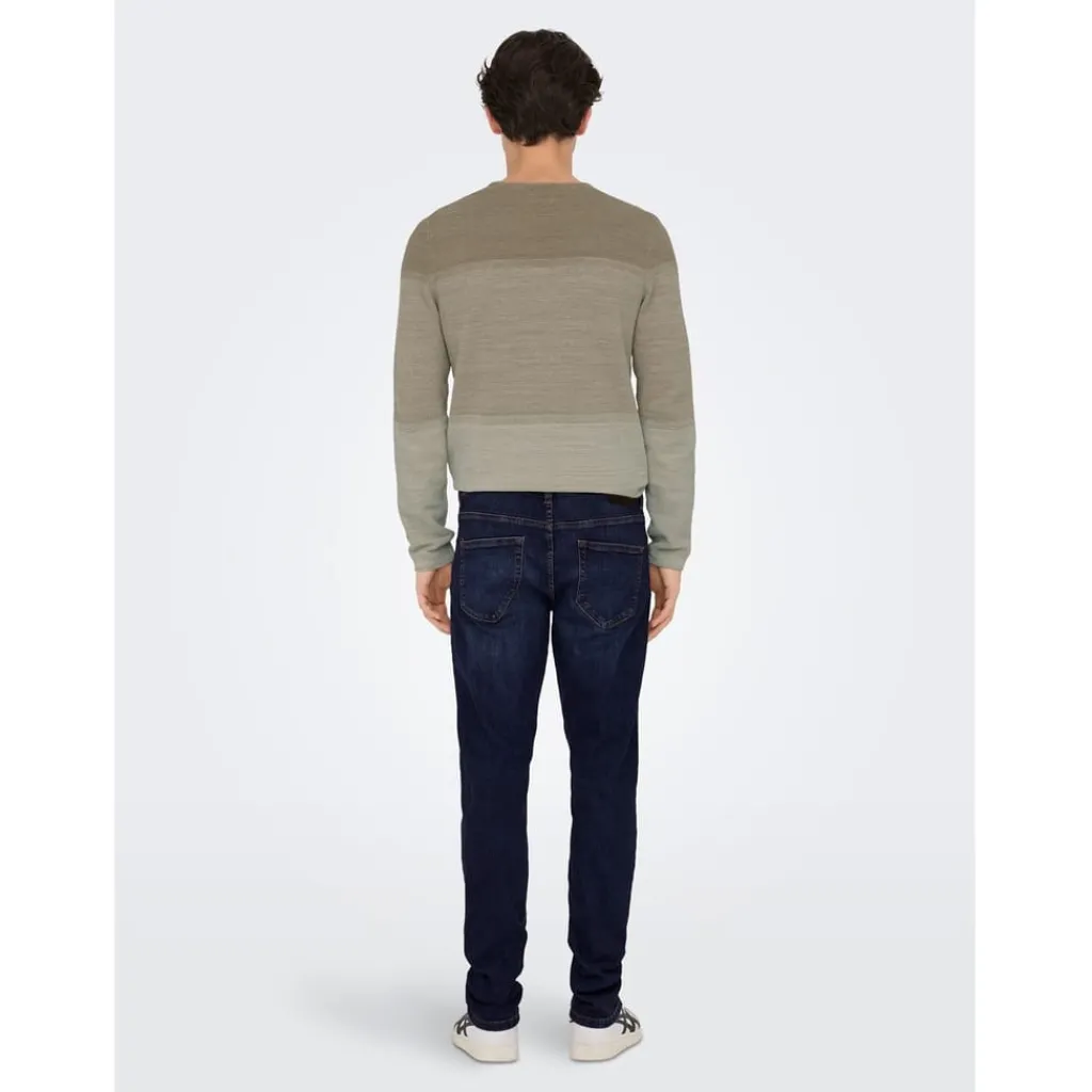 Jeans*Only and Sons Five Pocket Tapered Jean in Blue