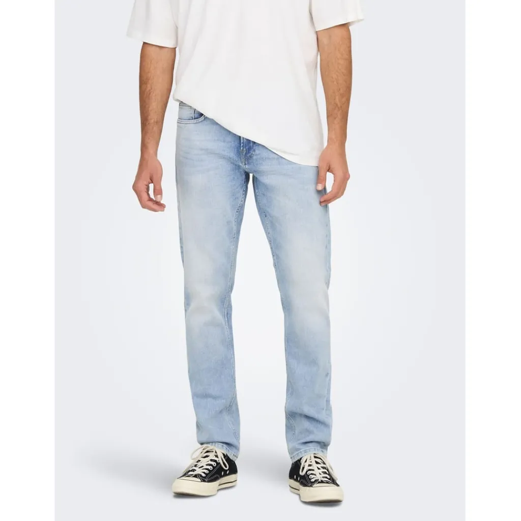 Jeans*Only and Sons Tai Tapered Five Pocket Jean in Blue