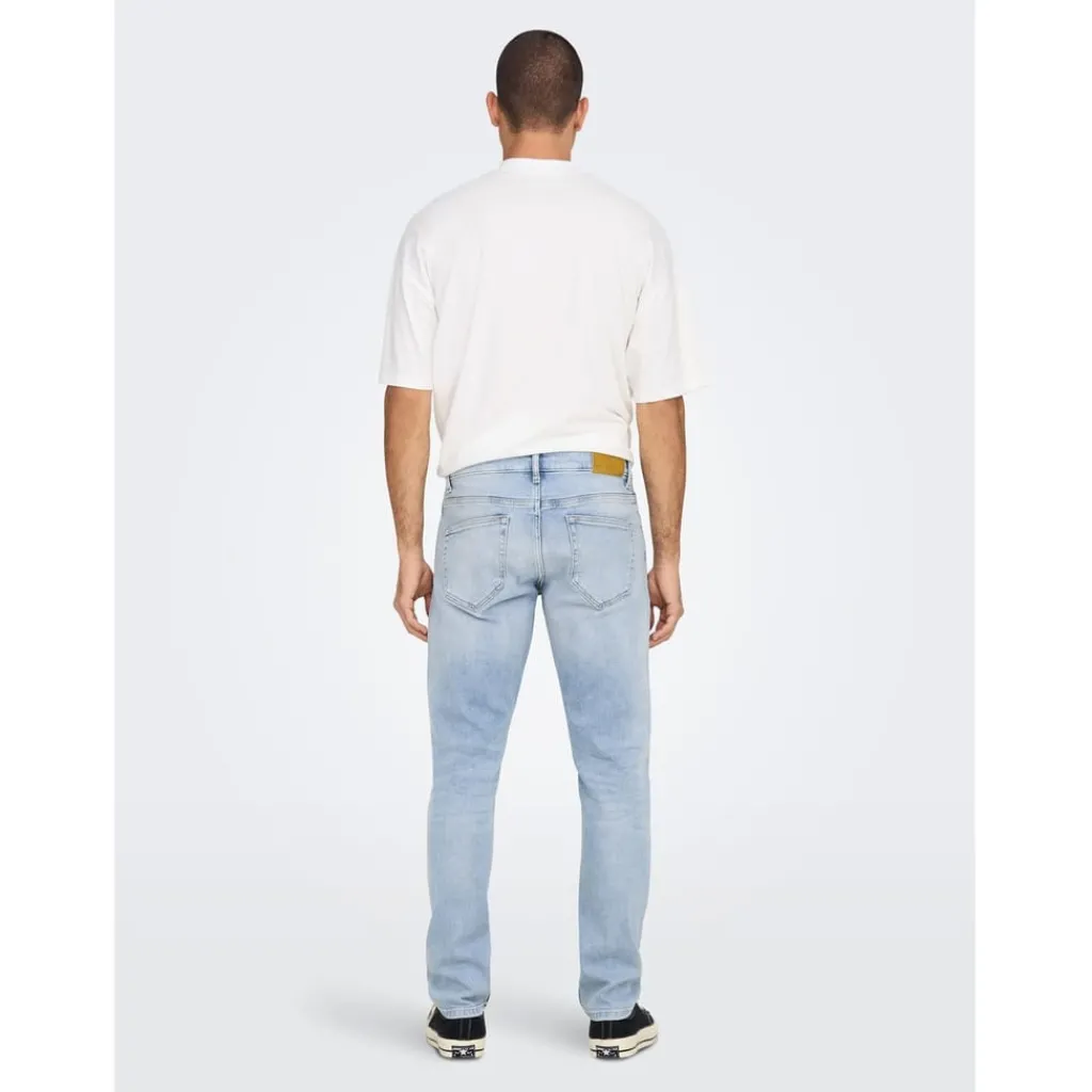 Jeans*Only and Sons Tai Tapered Five Pocket Jean in Blue