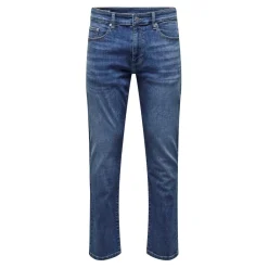 Jeans*Only and Sons Tapered Fit Five Pocket Jean in Blue