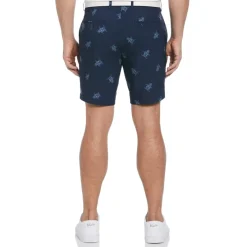 Fitness And Gym Shorts*Original Penguin Golf Floral Athletic Shorts in Blue