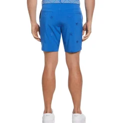 Fitness And Gym Shorts*Original Penguin Golf Pete Emdry Animal Patterned Shorts in Blue