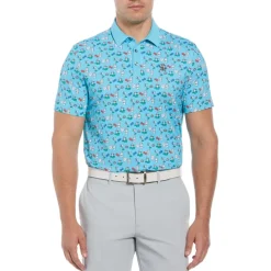 Polo Shirts*Original Penguin Golf Retro Regular Fit Shirt in Blue