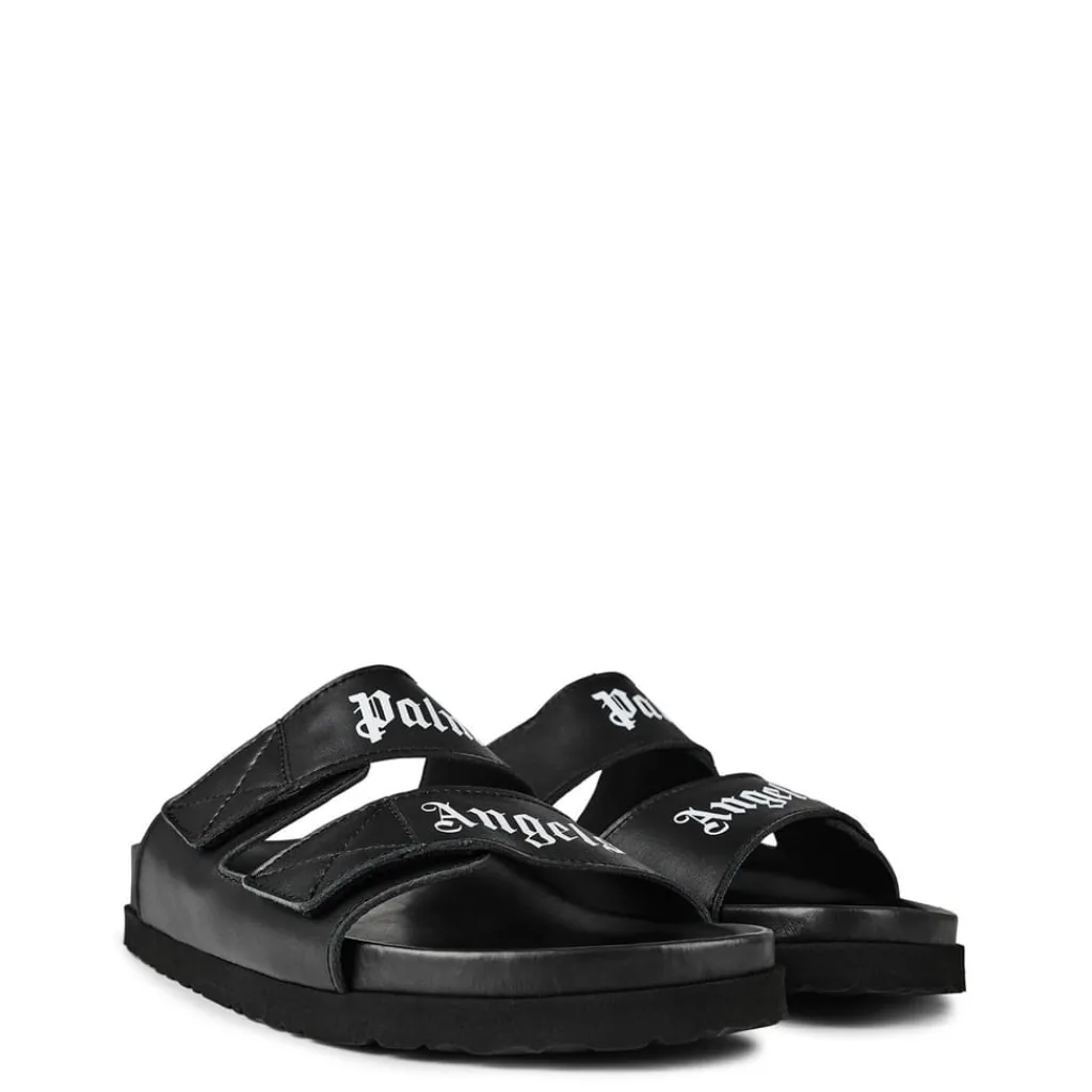 Beach Shoes*Palm Angels Flatform Sliders in Black