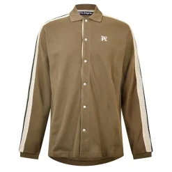 Tracksuits*Palm Angels Palm Mono Regular Fit Long Sleeve Shirt in Brown
