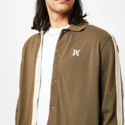 Tracksuits*Palm Angels Palm Mono Regular Fit Long Sleeve Shirt in Brown