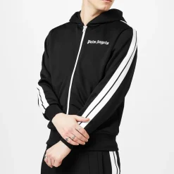 Tracksuits*Palm Angels Side Stripe Logo Hoodie in Black