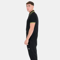 Polo Shirts*Peaceful Hooligan Mens Peninsula Polo Shirt in Black