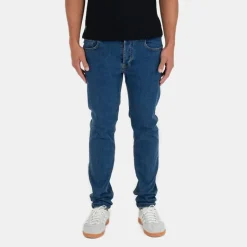 Jeans*Peaceful Hooligan Mens Straight Slim Fit Denim Jeans in Blue