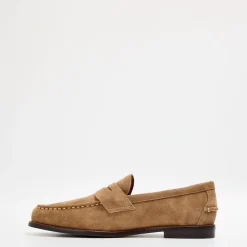 Shoes*Polo Ralph Lauren Aslton Suede Penny Loafers in Brown