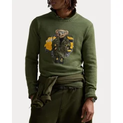 Knitwear*Polo Ralph Lauren Bear Knit Jumper in Green