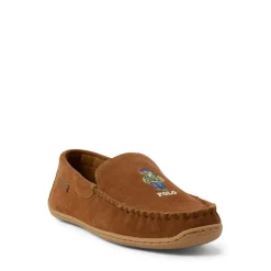 Slippers*Polo Ralph Lauren Brenan Bear Moccasin Slippers in Beige