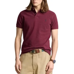 Polo Shirts*Polo Ralph Lauren Custom Slim-Fit Mesh Polo Shirt in Red
