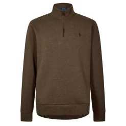 Knitwear*Polo Ralph Lauren Double Knit Mesh Quarter-Zip Jumper in Brown