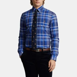 Shirts*Polo Ralph Lauren Fit Plaid Oxford Shirt in Blue