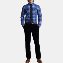 Shirts*Polo Ralph Lauren Fit Plaid Oxford Shirt in Blue