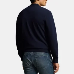 Knitwear*Polo Ralph Lauren Hybrid Bomber Jacket in Blue