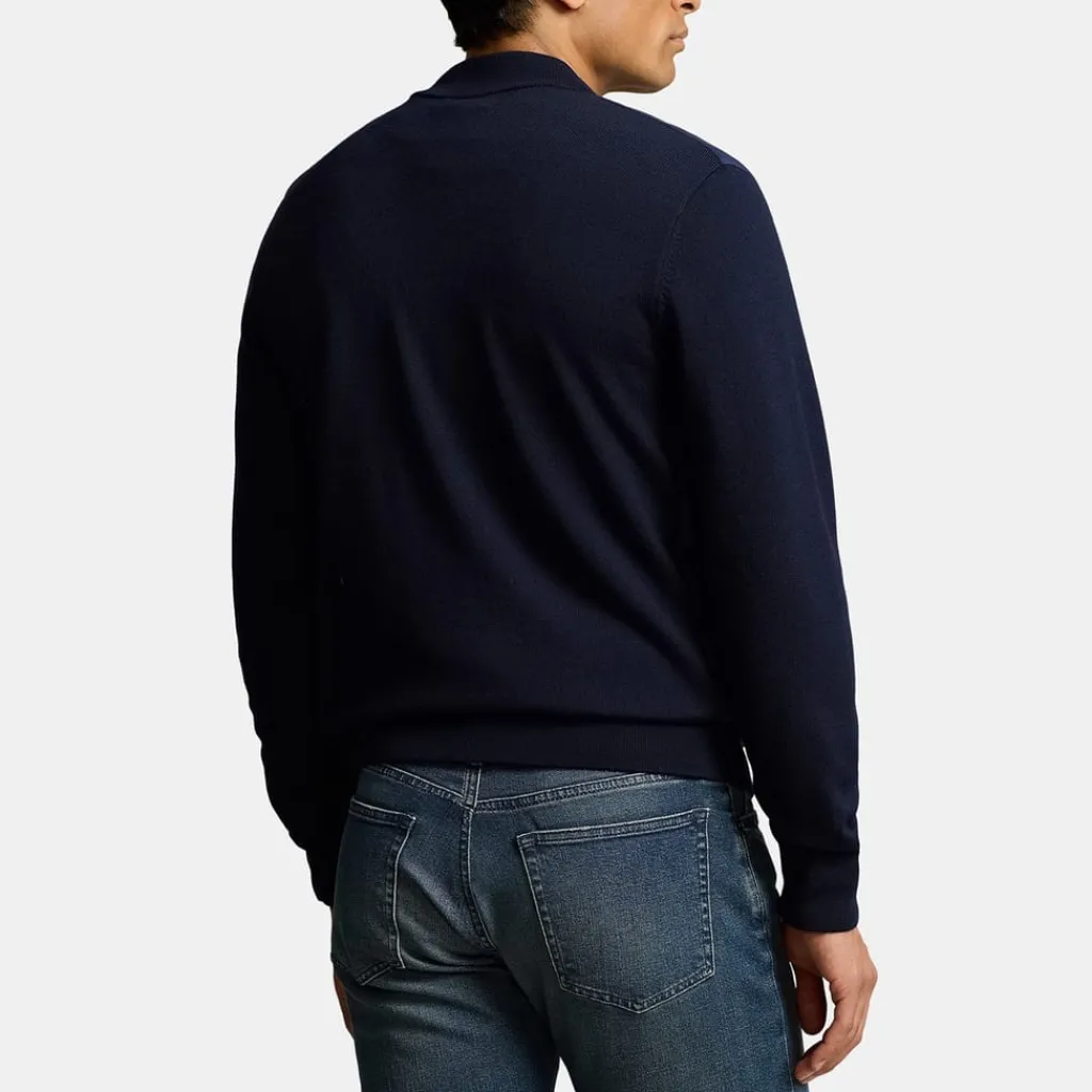 Knitwear*Polo Ralph Lauren Hybrid Bomber Jacket in Blue