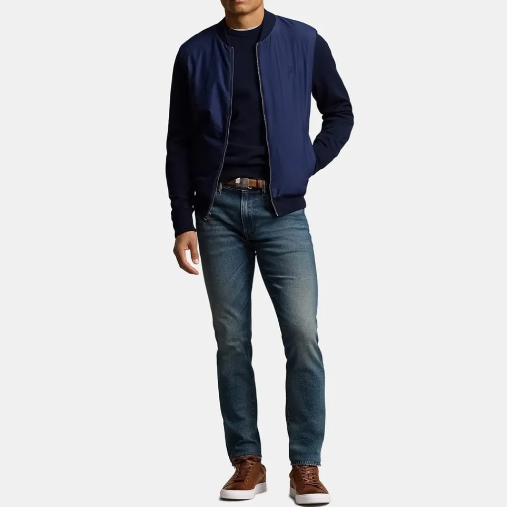 Knitwear*Polo Ralph Lauren Hybrid Bomber Jacket in Blue