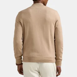 Knitwear*Polo Ralph Lauren Hybrid Wool Bomber Jacket in Beige