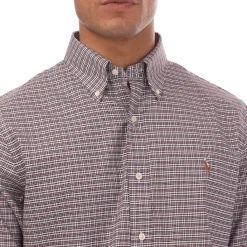 Shirts*Polo Ralph Lauren Long Sleeve Embroidered Cotton Shirt in wine