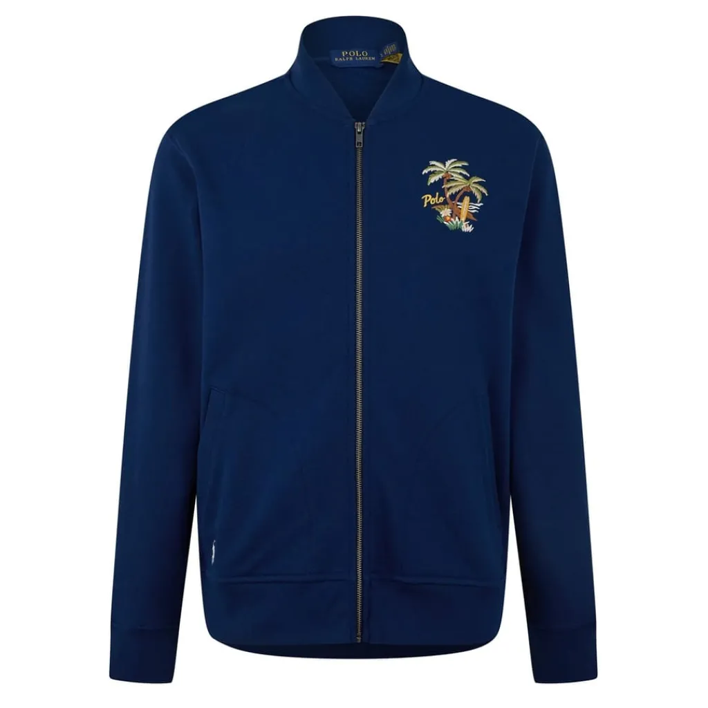 Tracksuits*Polo Ralph Lauren Mock Neck Bomber Jacket in Blue
