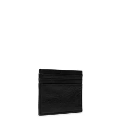 Wallets*Polo Ralph Lauren Pebbled Pony Card Holder in Black