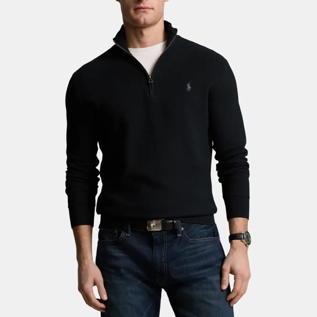Knitwear*Polo Ralph Lauren Ralph Lauren Quarter Zip Jumper in Black