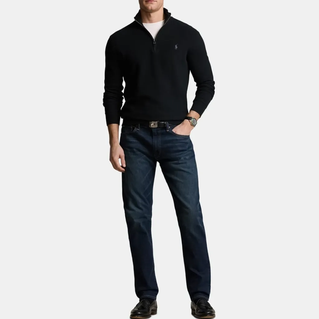 Knitwear*Polo Ralph Lauren Ralph Lauren Quarter Zip Jumper in Black