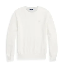 Knitwear*Polo Ralph Lauren Textured Pony Jumper in White
