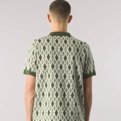 Polo Shirts*Pretty Green Knit Regular Fit Short Sleeve Shirt in Green
