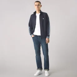 Tracksuits*Pretty Green Mock Neck Regular Fit Athletic Top in Blue