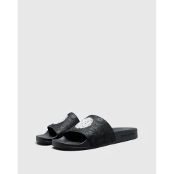 Beach Shoes*Pretty Green Okala Embossd Sli in Black