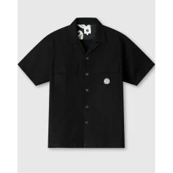 Shirts*Pretty Green Stamford Cubancol in Black