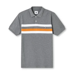 Polo Shirts*Pretty Green Stripe Polo in Grey