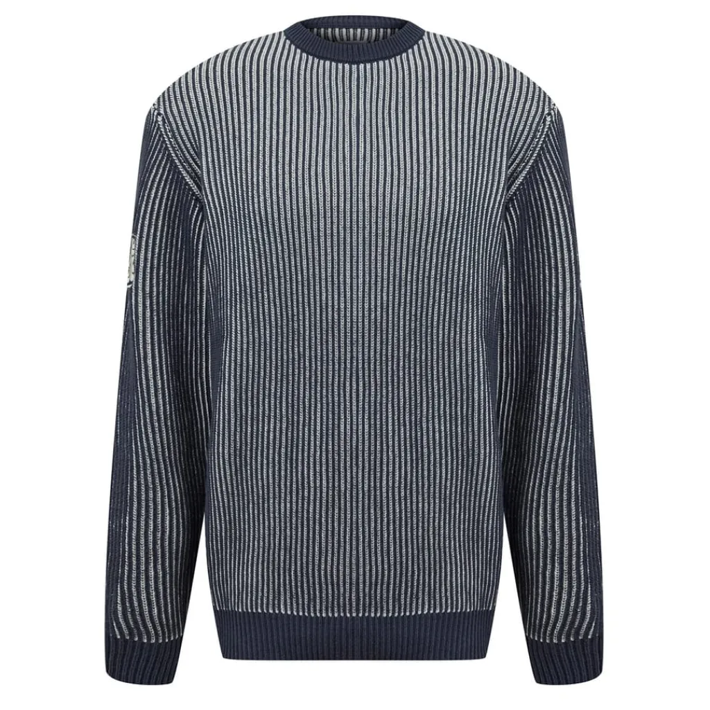 Knitwear*Pretty Green Travis Crew Neck Regular Fit Sweater in Blue