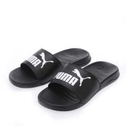 Beach Shoes|Footwear*Puma Adults Popcat Logo Sliders in Black