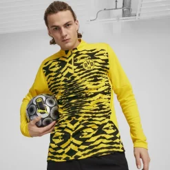 Fitness And Gymwear*Puma Borussia Dortmund Pre Match Drill Top 2024 2025 Adults in Yellow