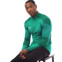 Fitness And Gym Tops*Puma Final Training 1/4 Zip Top in Green