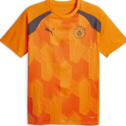 Football And Rugby Clothing*Puma Manchester City Pre Match Shirt 2023 2024 Adults in Orange
