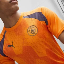 Football And Rugby Clothing*Puma Manchester City Pre Match Shirt 2023 2024 Adults in Orange