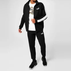 Tracksuits*Puma Mens Clean Fleece Tracksuit in Black