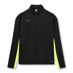 Fitness And Gymwear*Puma Mens Finesse Performance Quarter Zip Drill Top in Black